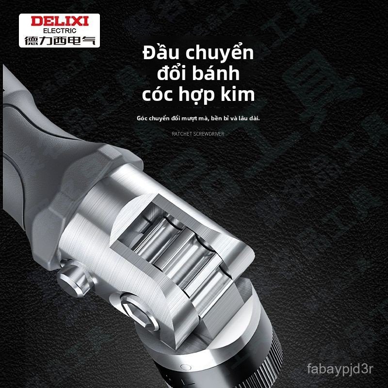 Bộ tua vít bánh cóc Delixi đa năng đầu vặn đa dạng sửa chữa gia đình chuyên dụng