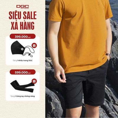 Quần short DGC cạp vuông túi chéo Phong Cách Trẻ Trung - SQSBB06M