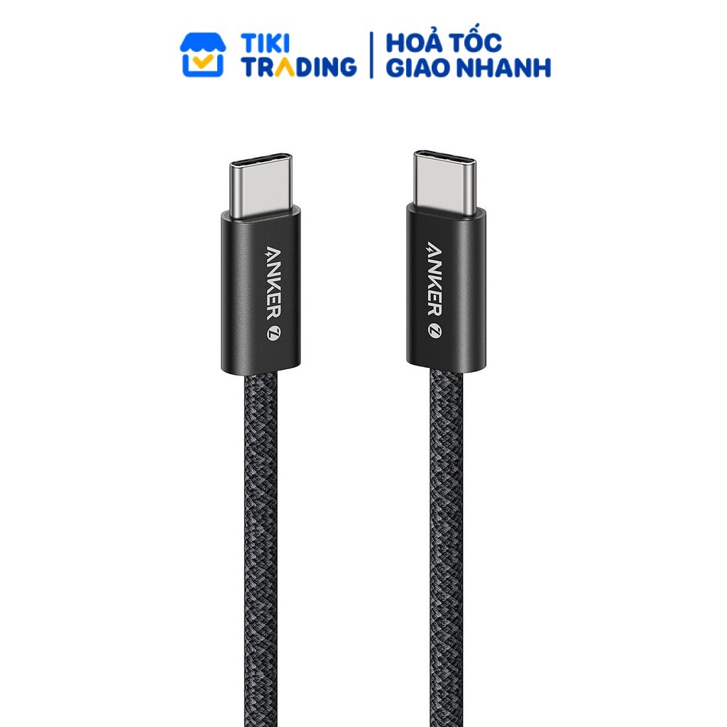 Cáp sạc Anker Zolo C-C 240W 1m Nylon A8060 - Hàng Chính Hãng