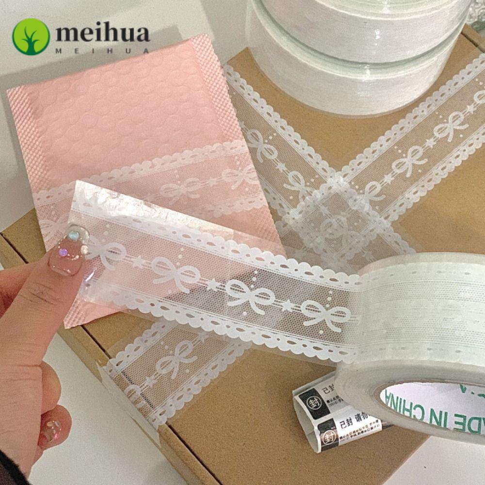 Băng đóng gói hộp MEIHUA, Băng dán mặt nạ tự làm 100M / cuộn, Băng nơ ren thanh lịch cho túi có dấu