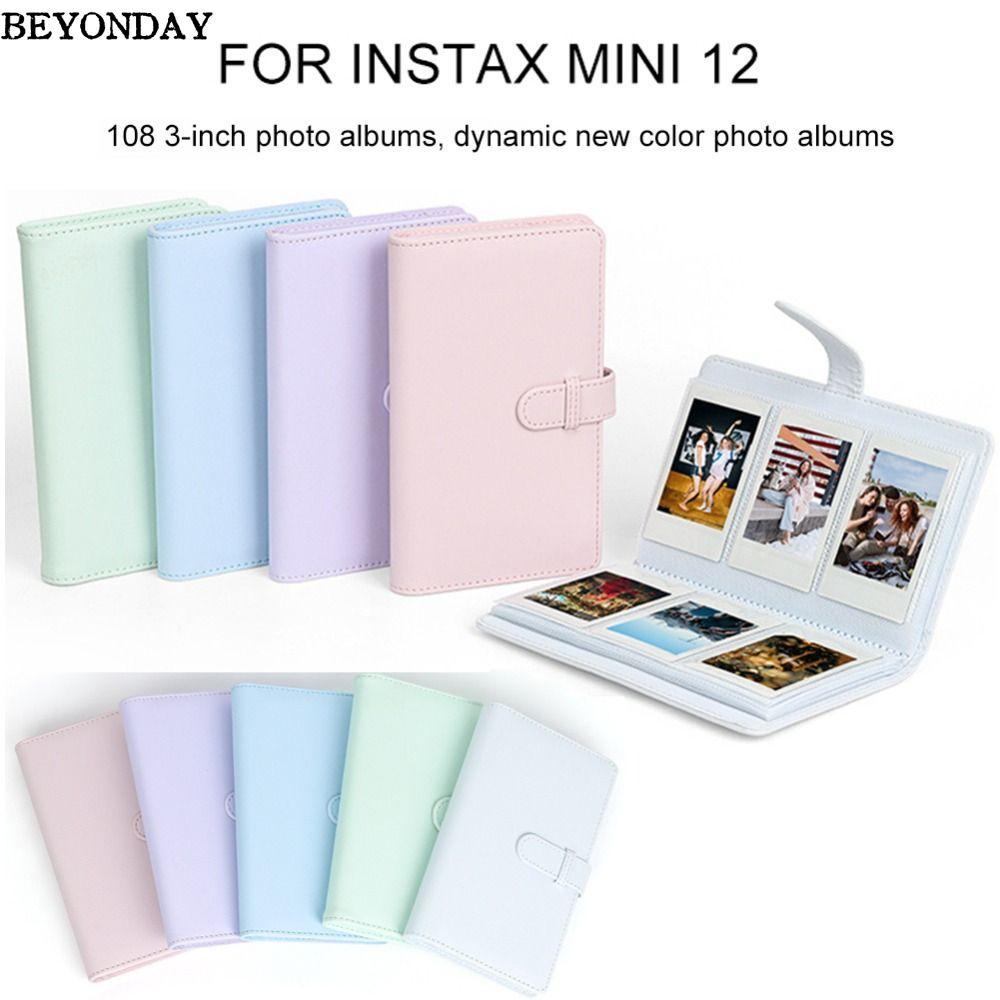 BEYONDAY Phim Camera Da PU Giấy Ảnh Lưu Trữ 108 Túi Cho Fujifilm Instax mini 12