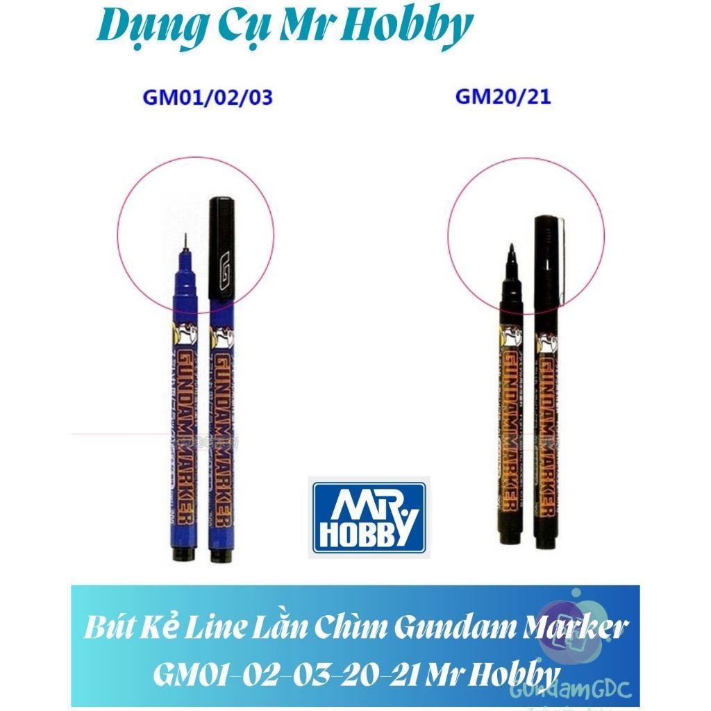 Bút Kẻ Line Lằn Chìm Gundam Marker GM01-02-03-20-21 Mr Hobby - Dụng Cụ Mô Hình Gundam | Gunpla Tools
