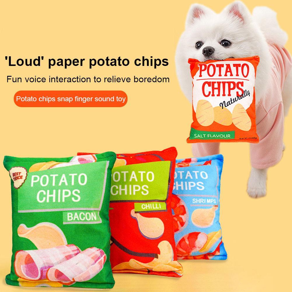 Giấy Âm Thanh Cắn Đồ Chơi Mô Phỏng Khoai Tây Chip Nhai Đồ Chơi Cho Mèo Bền Chó Đồ Chơi Giọng Nói K5y