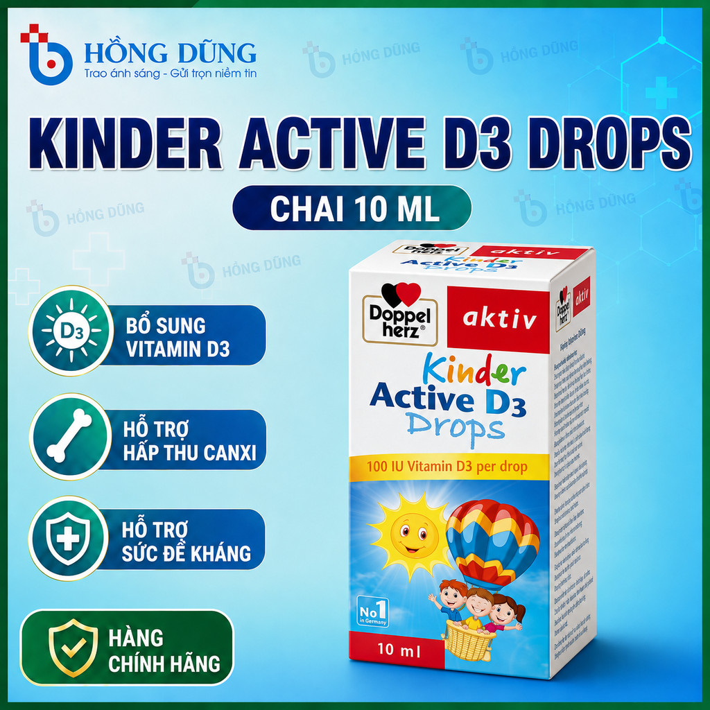 Vitamin D3 Drops Doppelherz Aktiv Kinder Active D3 Drops (chai 10ml)
