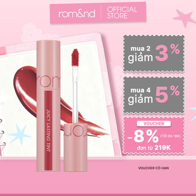 [Rom&nd] [#24 Peeling Angdoo] Son Tint lì cho môi căng mọng Hàn Quốc Romand Juicy Lasting Tint 5.5g