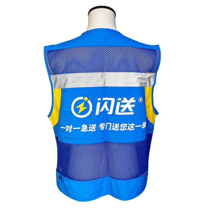 Flashman Chứng Nhận Áo Vest Vest Takeaway Workwear Tùy Chỉnh Tiêu Chuẩn Nhiều Túi An Toàn Phản Quang