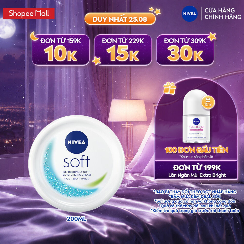 Kem Dưỡng Mềm Da NIVEA Soft Creme 50ml/200ml / kem body / Dưỡng Ẩm Da Mặt - 89054/89050