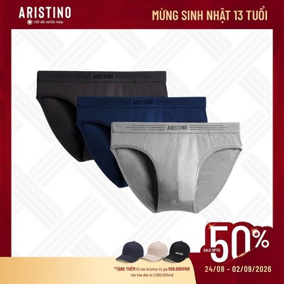 Quần Lót Tam Giác Nam Aristino Bông Tự nhiên Cao cấp, Siêu mềm mại Thoáng Mát Co Giãn ABF001EXP01