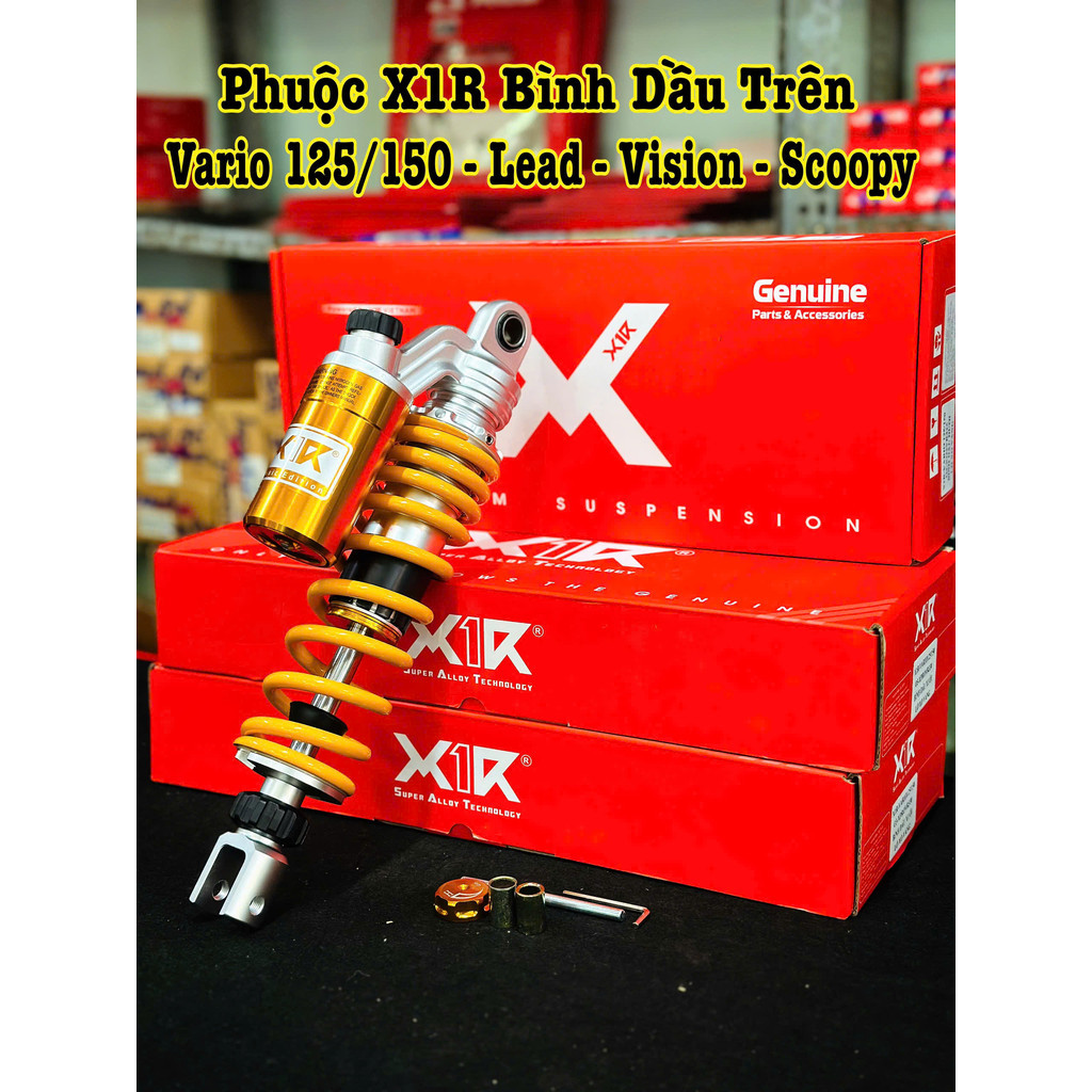 Phuộc Sau X1R Cho Vario / Click / Vision (  Bình Dầu Trên - Size : 330MM ) Đúng Hàng Chính Hãng X1R 