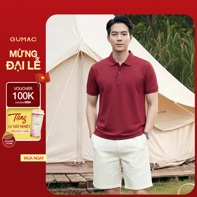 Áo Polo Nam GUMAC Form Suông Cổ Bẻ Phối Viền Thanh Lịch APNF12014
