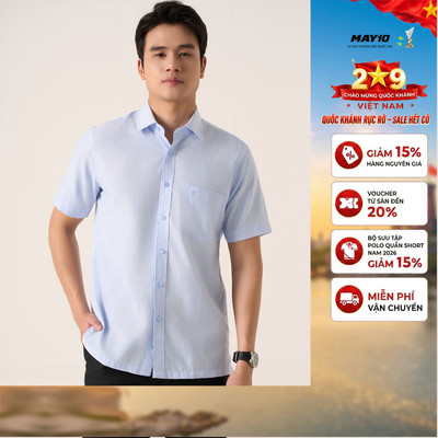 Áo Sơ mi nam cộc tay May 10 mã 010125090GB AD166