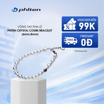 Vòng Tay Phiten Crystal Combi Bracelet (6mm/8mm)