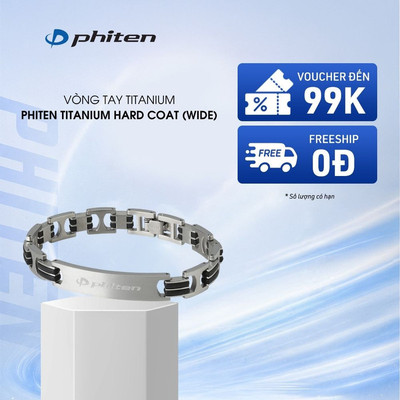 Vòng Tay Phiten Titanium Bracelet Hard Coat Metax Wide