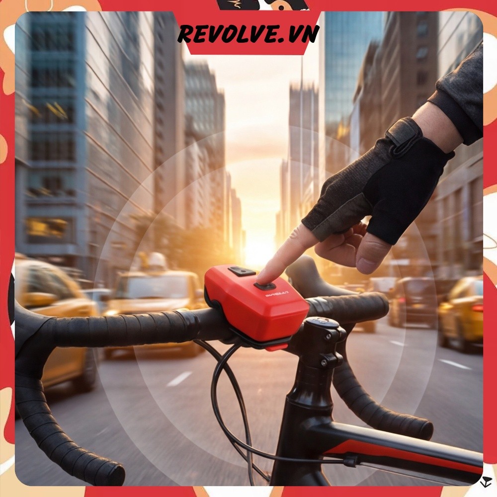 [Revolv.vn] Chuông sạc USB chống nước bằng xe máy ABS cho xe đạp BENG GUO