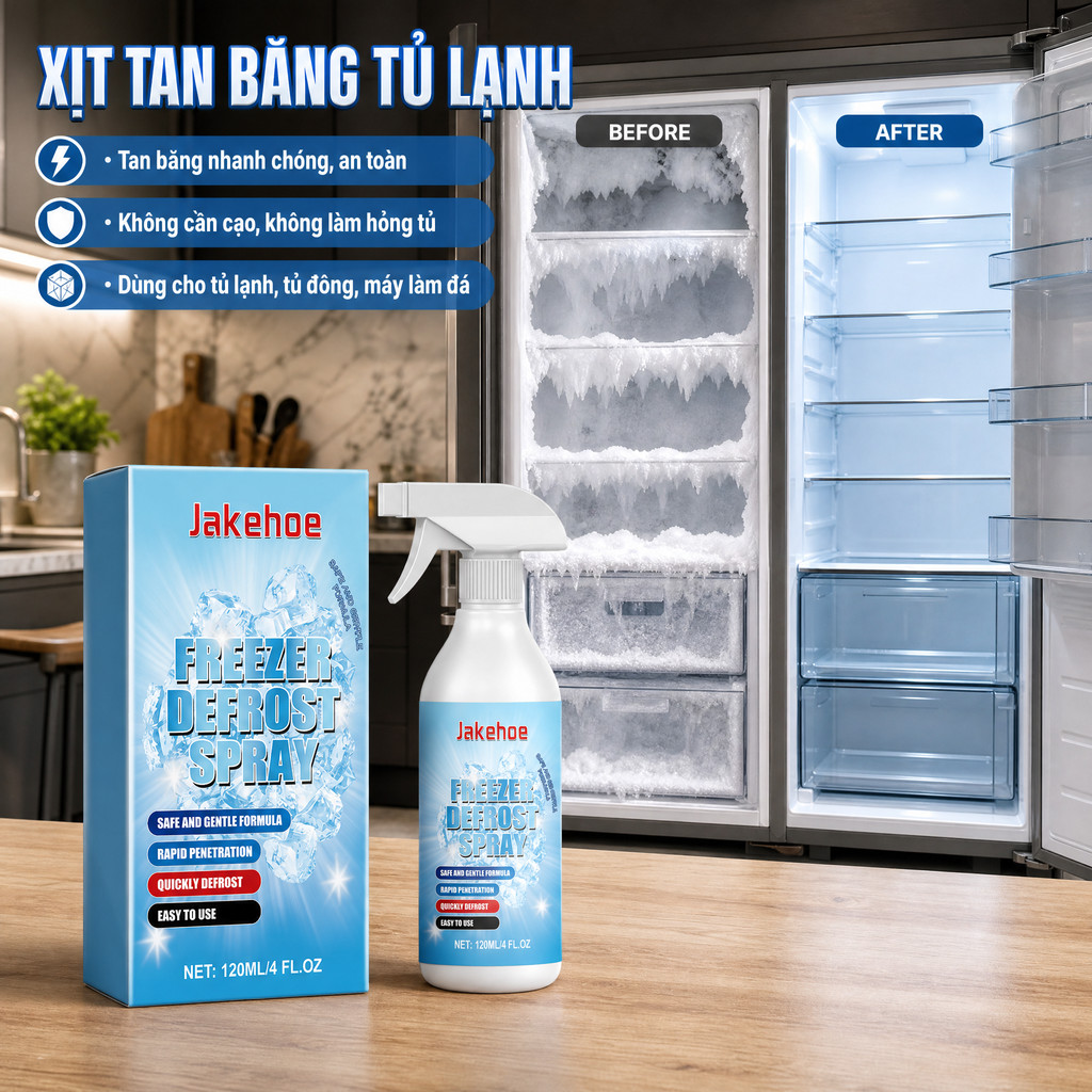 Kem vệ sinh gia dụng Ethylene glycol tiện lợi sử dụng hàng ngày Freezer defrost Jakehoe chất lượng ổ