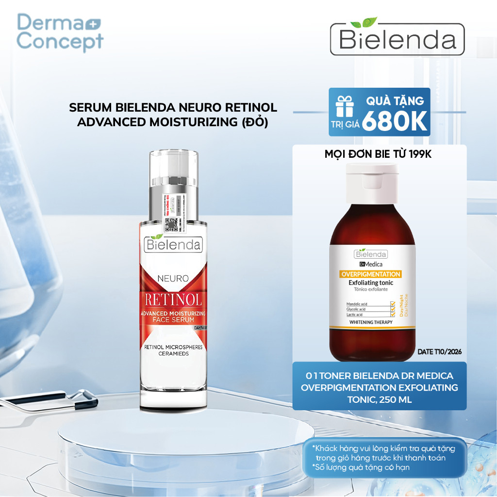Serum Bielenda Neuro Retinol làm mờ thâm sẹo, hỗ trợ trẻ hóa và căng bóng da 30ml