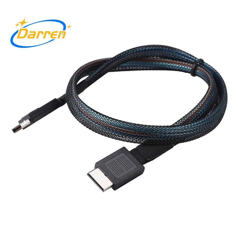 Cáp PCIE4.0 SAS 24Gbps Cáp nối dài dữ liệu Oculink SFF-8611 sang SFF-8611 Đường truyền dữ liệu máy c