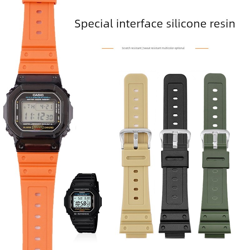 đồng hồ mini đồng hồ đeo tay Đồng hồ hình vuông nhỏ dùng cho Casio DW5600 GW-5000 5035 GW-M5610 dây 
