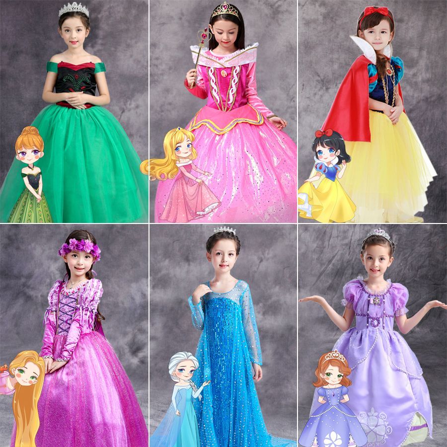 [Sản phẩm mới] Đầm công chúa đông lạnh Aisha Váy bé gái Aisha Aisha Halloween Trẻ em Xuân Hè [Bán ch
