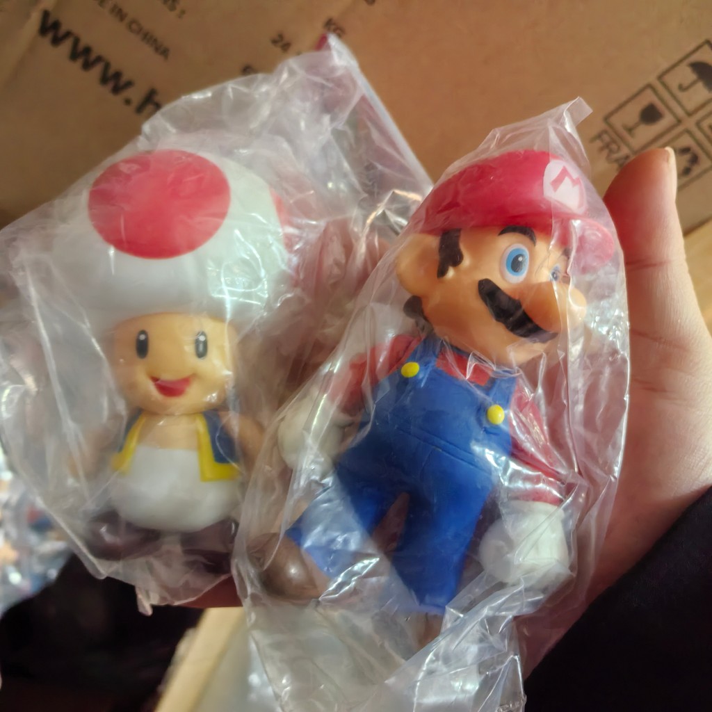 Chính Hãng Mario Nấm Đầu Người Mario Tay Mô Hình Búp Bê Super Mario Đồ Chơi Đồ Trang Trí