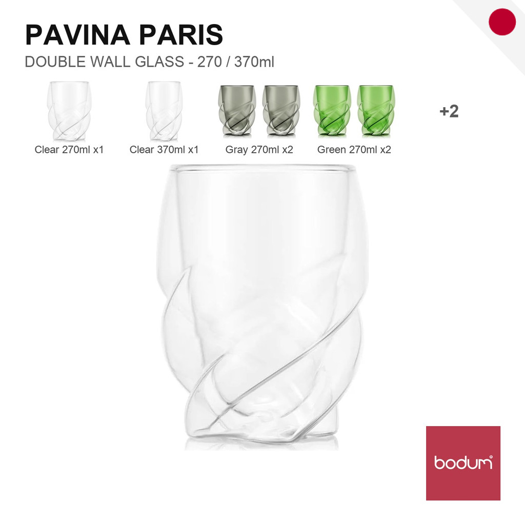 BODUM PAVINA PARIS Double Wall Glass Tumbler