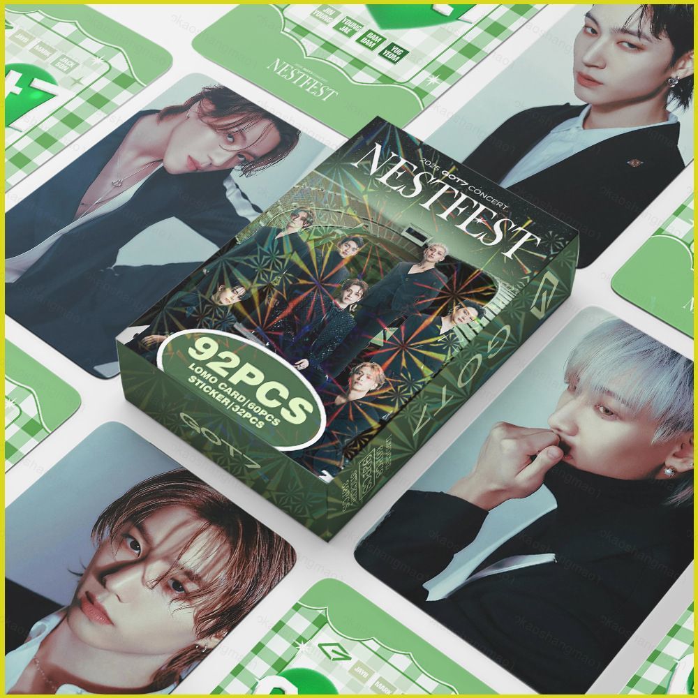 92 Cái / bộ GOT7 Dán JinYoung NESTFEST LOMO Thẻ YoungJae Bưu Thiếp Bộ Sưu Tập Ngôi Sao KPOP Ngoại Vi