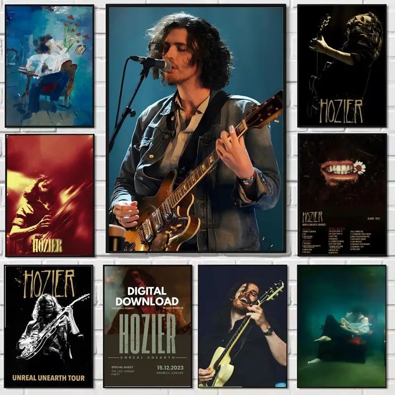 Ca sĩ Ireland H-Hozier Tranh Thư Pháp Canvas Poster: Không Nhăn Chống Thấm Nước Bền Đẹp Tất Cả Không