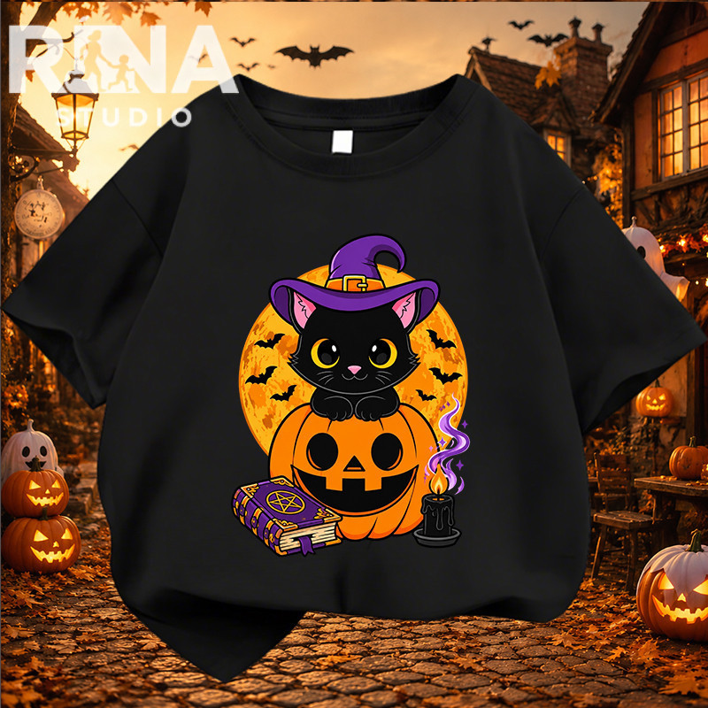 & COD RINA STUDIO 2026 Mới Halloween Gia Đình Áo Thun Mẹ Và Con Quần Áo Cha Và Con Mặc Đảng 73
