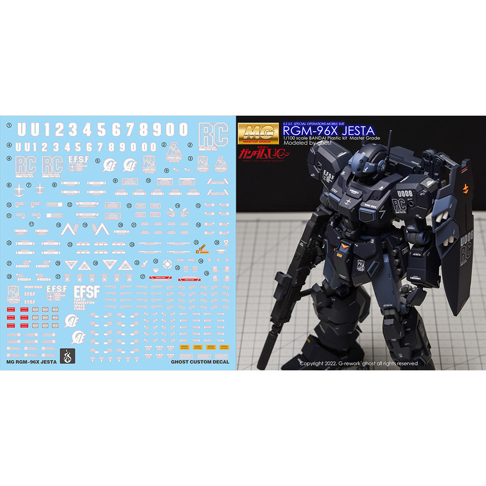 Bình nước Flame GHOST chính hãng MG RGM-96X Jesta ❈ ♧ HD