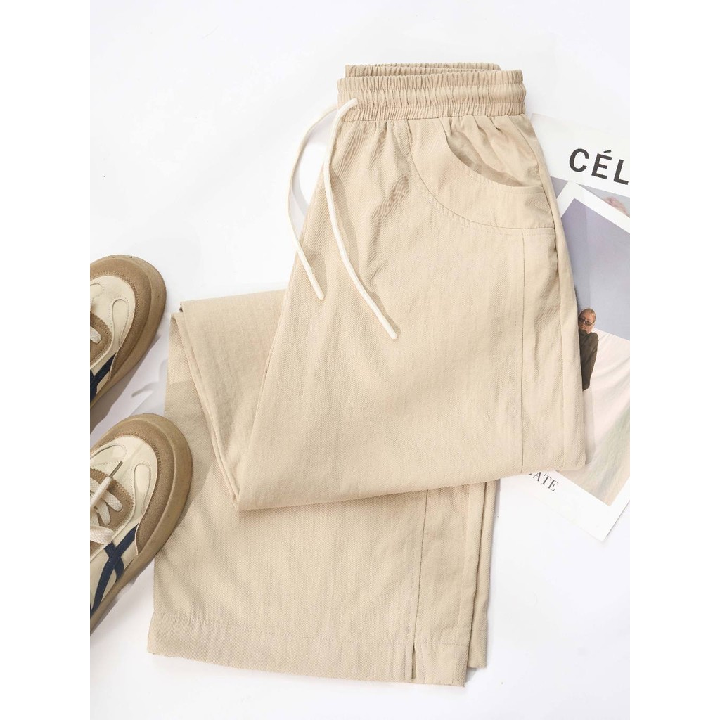 Quần dài nữ YOUNGER BY CARDINA chất đũi thô cạp chun co giãn 5YQDT17