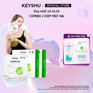 [LIVE KOL] Combo 2 Hộp Mặt Nạ Sợi Xơ Rau Má Centella Fiber KEYSHU Dưỡng Ẩm, Làm Mềm Da, Hỗ Trợ Ngừa Lão Hóa 10 Miếng