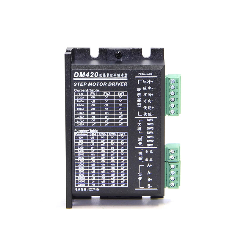 Trình điều khiển bước 2 pha kỹ thuật số DM420 DC12V ~ 36V 2A Dành cho động cơ bước 42 / 39 / 28 / 20