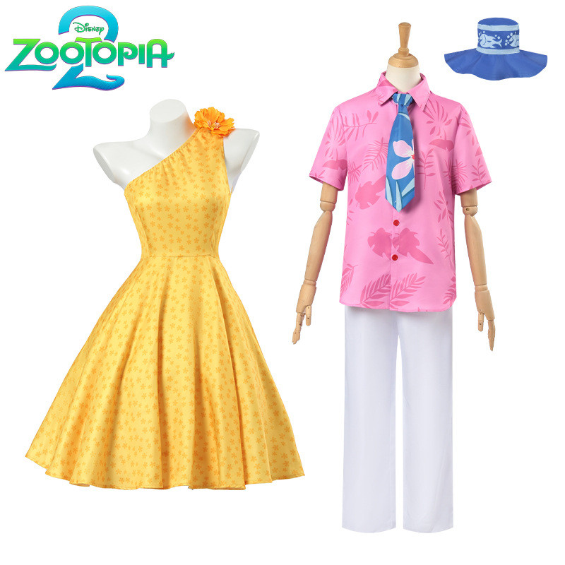 Zootopia 2 Cos Quần Áo Thỏ Sĩ Quan Judy Váy Vàng Zootopia Fox Nick Cossuit