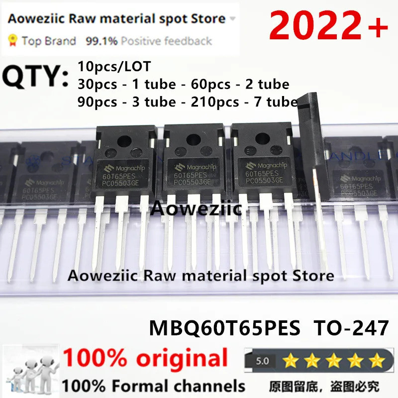 Aoweziic 2024 + 100% Mới Nhập Khẩu MBQ60T65PESTH MBQ60T65PES MBQ60T65 60T65PES 60T65 TO-247 IGBT Ống