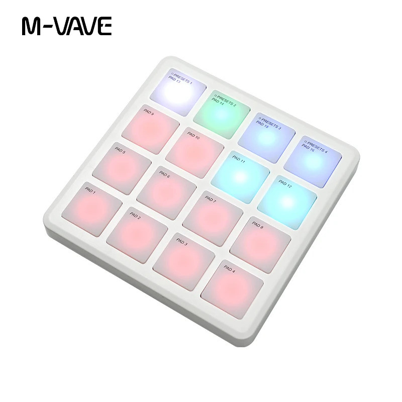 M-VAVE SMC PAD Pocket Pad Bộ điều khiển MIDI không dây di động 16 miếng Bàn phím gõ thích hợp Công c