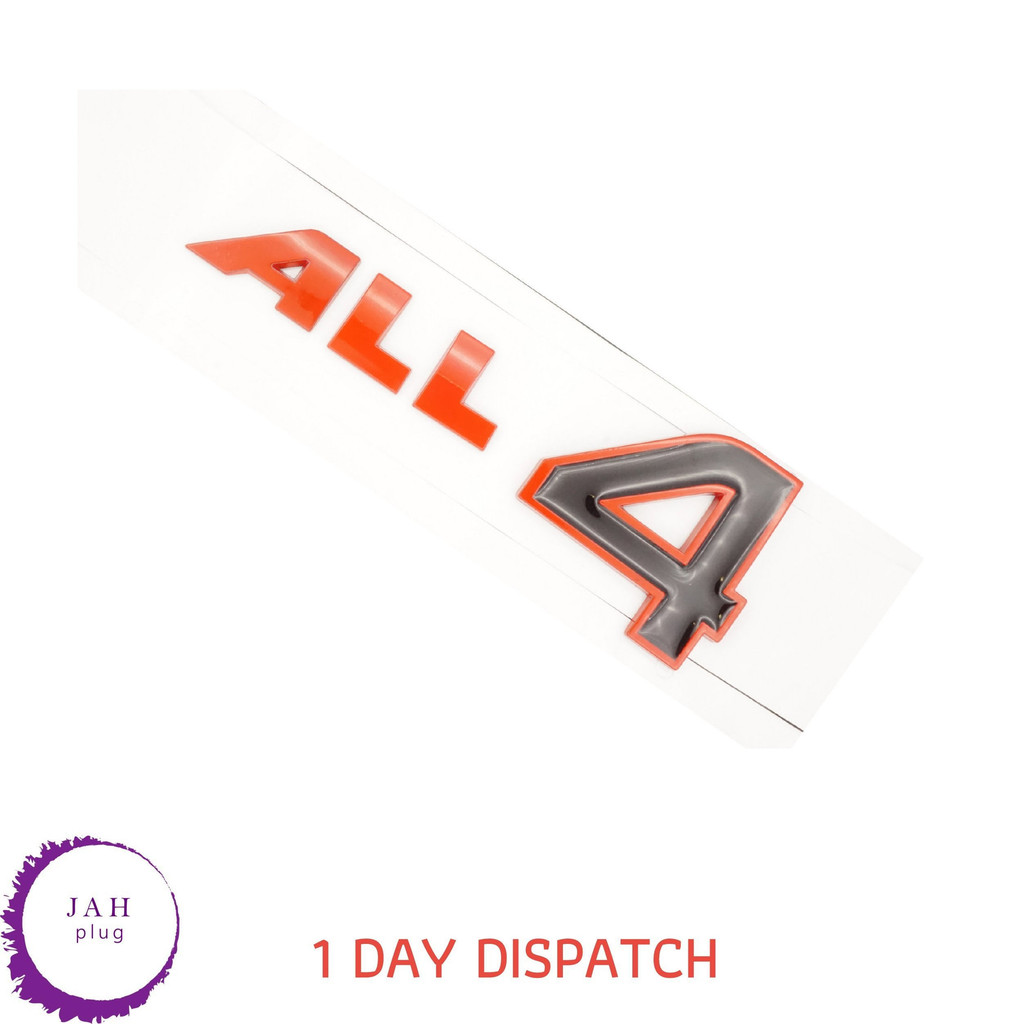 TẤT CẢ 4 ABS SIDE WING FENDER STICKER ĐỎ & GLOSS ĐEN CHO MINI COOPER