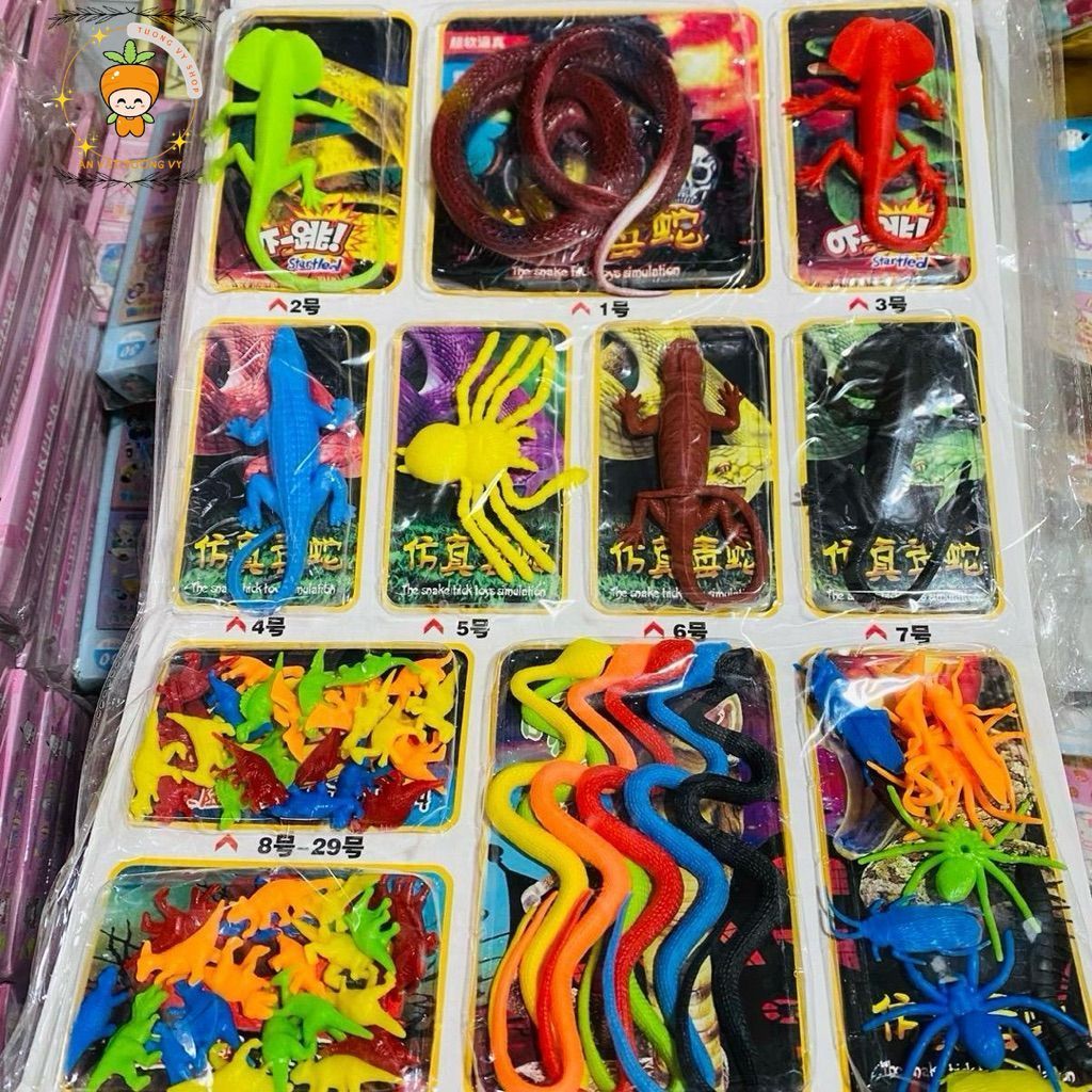 Sỉ Vỉ Rút Thăm Trúng thưởng Rắn dẻo 110 tem và  110 đồ thưởng Đồ Chơi