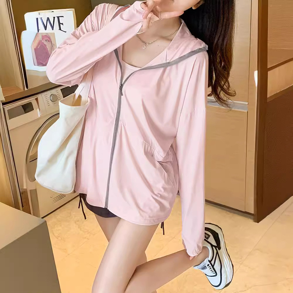 Hot Sale#2025Ice Silk Thin Breathable Cool Sun Protection Jacket for Women Summer New Versatile UV P