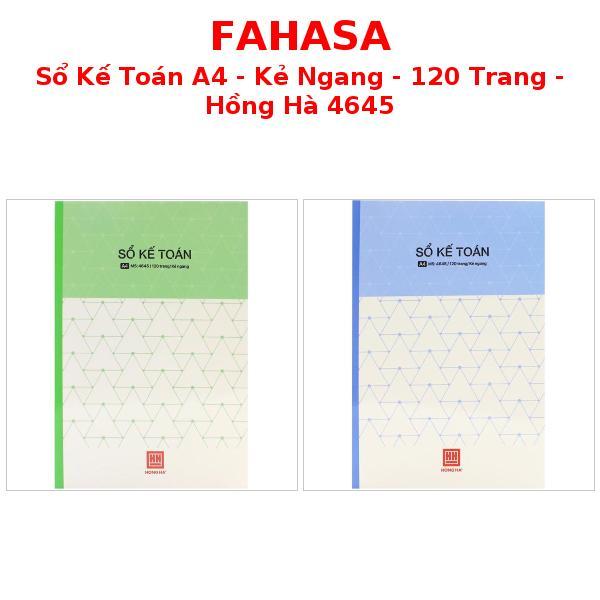 Sổ Kế Toán A4 - Kẻ Ngang - 120 Trang - Hồng Hà 4645