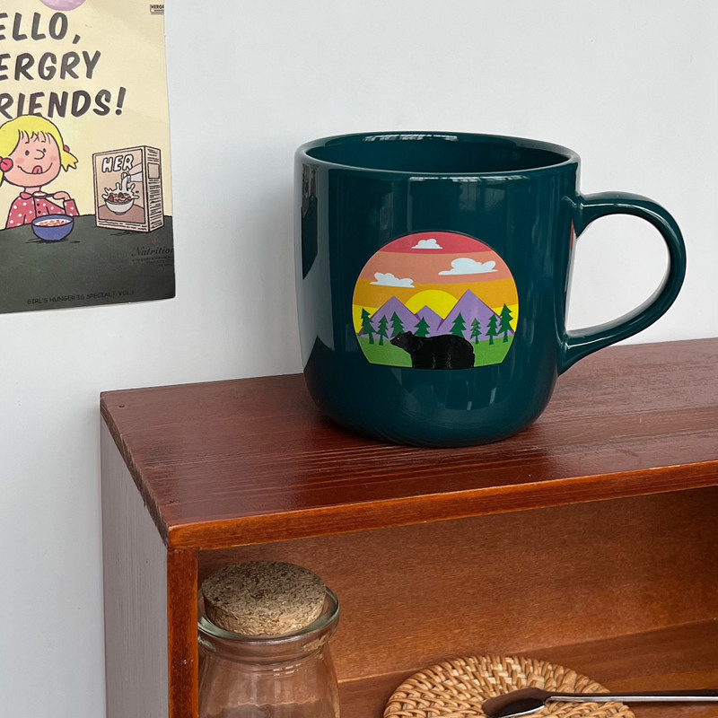 Mỹ Alaska Alaska Alaska Mỹ Retro Gốm Cốc Nước Cốc Cà Phê 450ml Đặt Hàng Chính Hãng