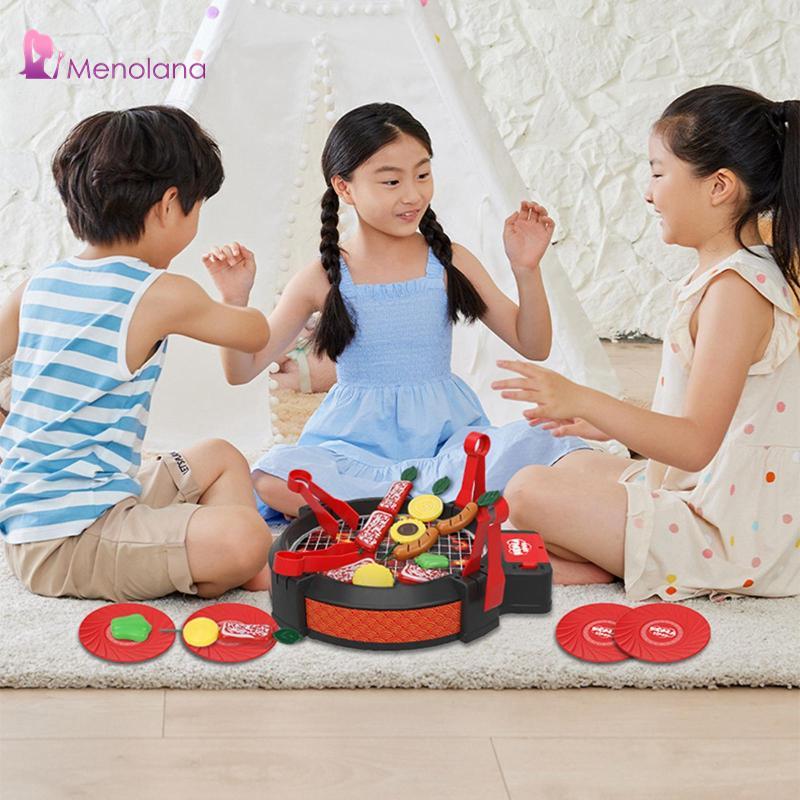 27 Chiếc Đồ Chơi Nướng BBQ Bộ Giả Vờ BBQ Phụ Kiện Bộ Thịt Nướng Đồ Chơi Giả Vờ Chơi Vai Trò Chơi Nhà