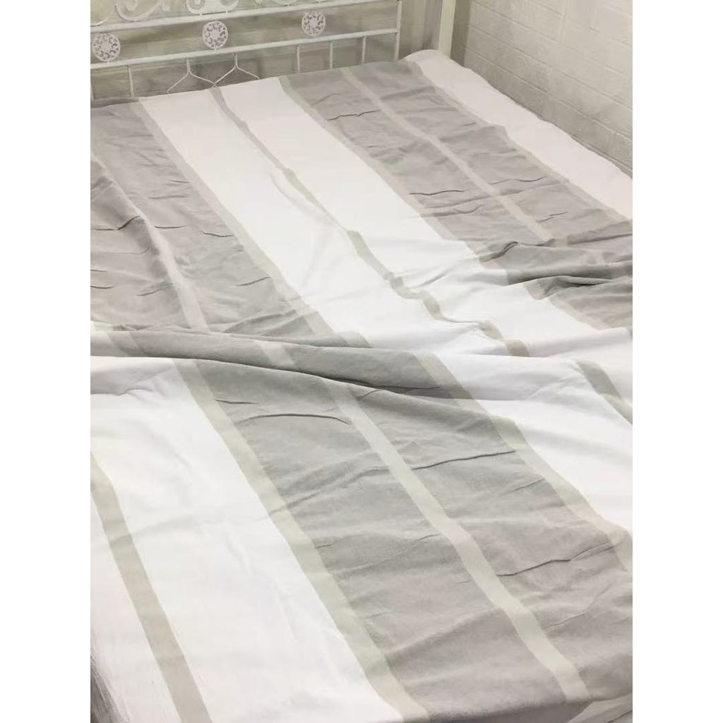 Sợi nhuộm AB Phiên Bản Cotton Đôi Duvet Cover 200 * 230cm Cotton Nguyên Chất Giặt Thủ Công Duvet Cov
