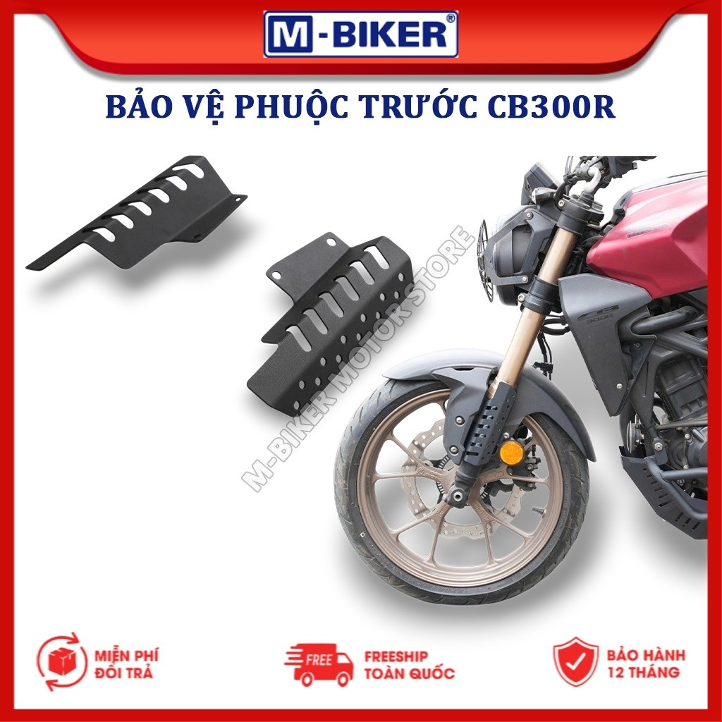 M-Biker | Bảo vệ phuộc CB300R, Ốp phuộc CB300R, Bảo vệ phuộc trước CB300R - Chất liệu thép