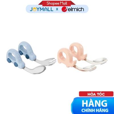 Bộ thìa nĩa cho bé Elmich EL0028 EL0034, Hàng chính hãng, ngộ nghĩnh, inox 316 an toàn -JoyMall