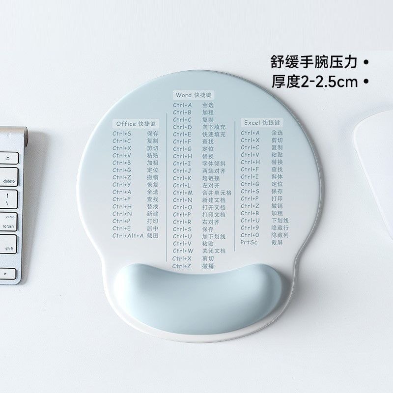 Bay Blue Shortcut Keywrist Mouse Pad Miếng Lót Cổ Tay Nữ Chống Trơn Trượt Văn Phòng Máy Tính Bàn Phí