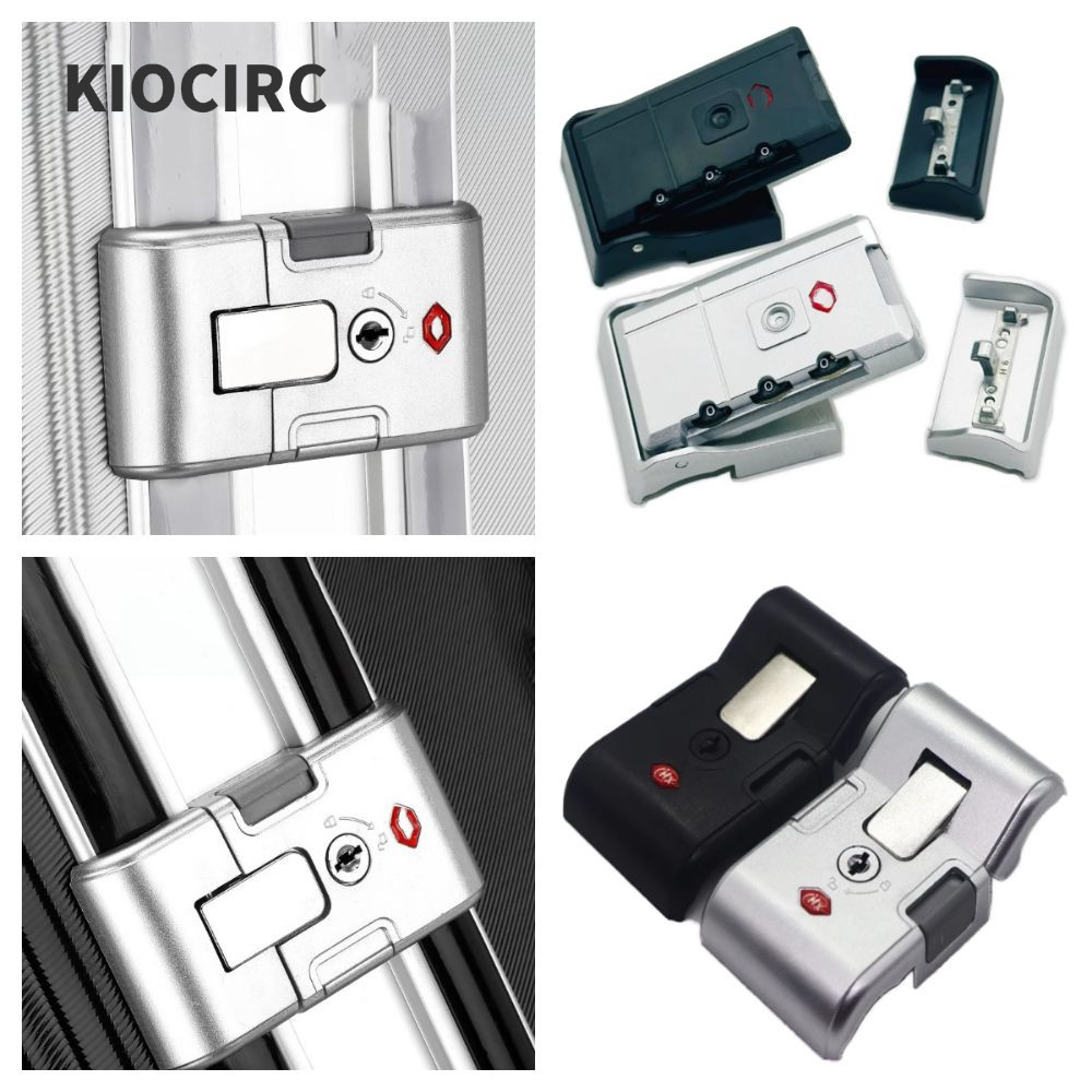 Khóa mã vali KIOCIRC, khóa chống trộm cho vali màu đen bạc, phụ kiện thay thế an toàn, ổ khóa bảo vệ