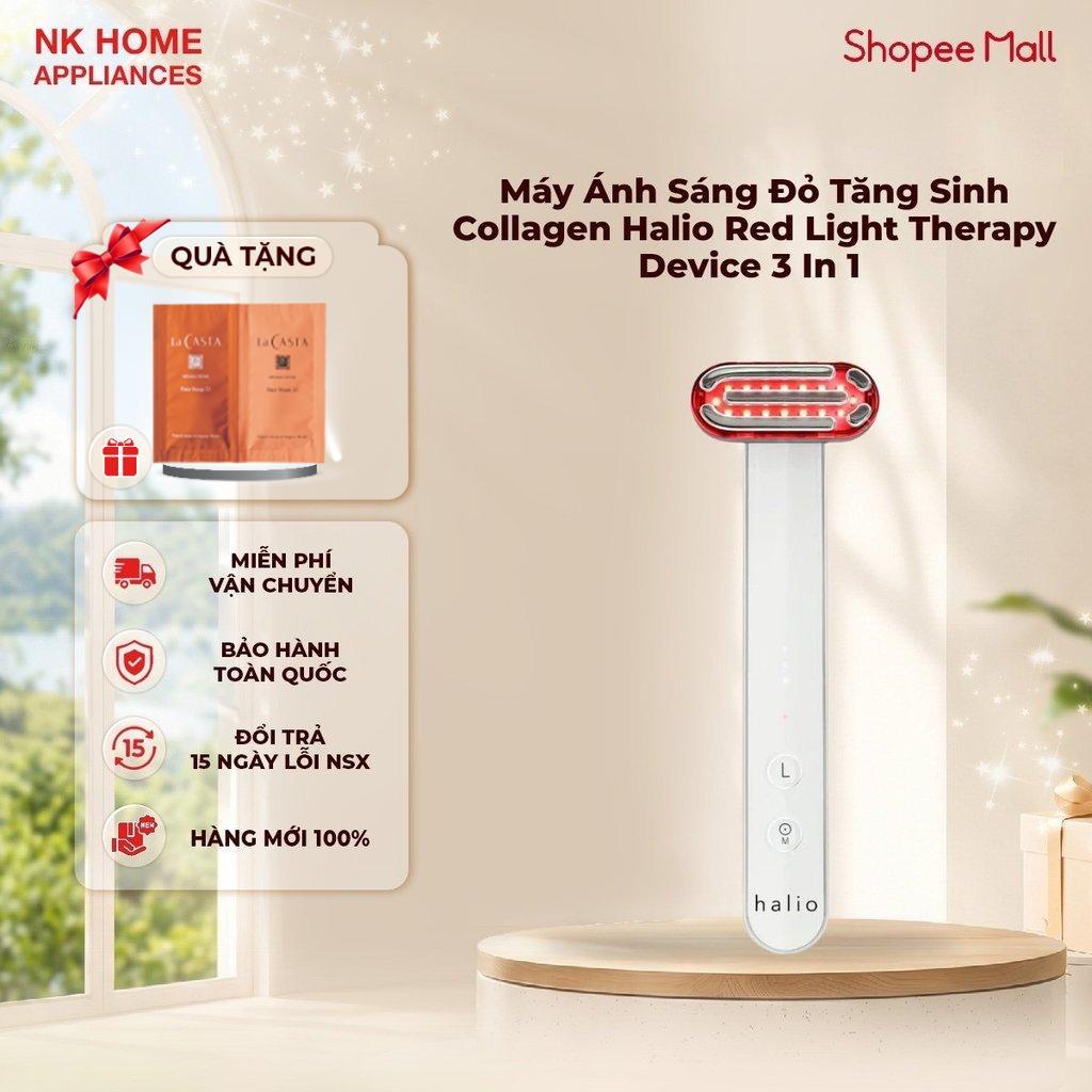 Máy Ánh Sáng Đỏ Tăng Sinh Collagen Halio Red Light Therapy Device 3 In 1 - Nâng cơ EMS - BH 24 tháng