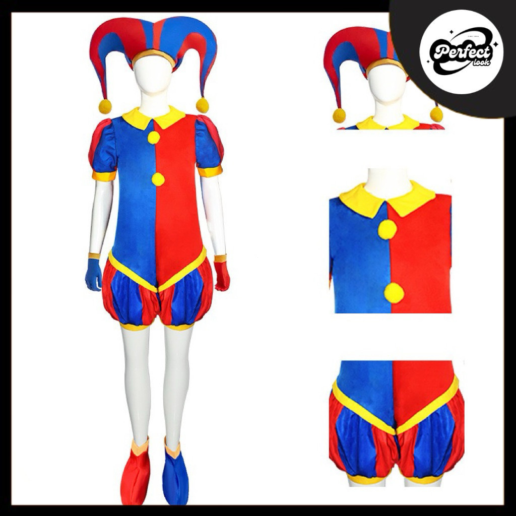 The Amazing Digital Circus Cosplay Trang Phục Hoạt Hình Trẻ Em Circus Pomni Áo liền quần Trang Phục 