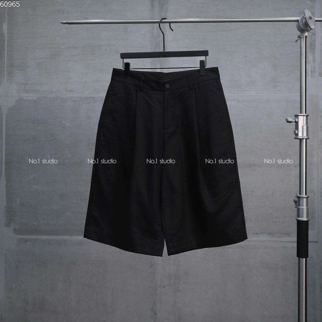 No.1 Studio - Quần Lửng Nam Cozyboy Form Rộng Xếp Ly Đôi Clean Fit Old Money Phong Cách Mỹ 69089