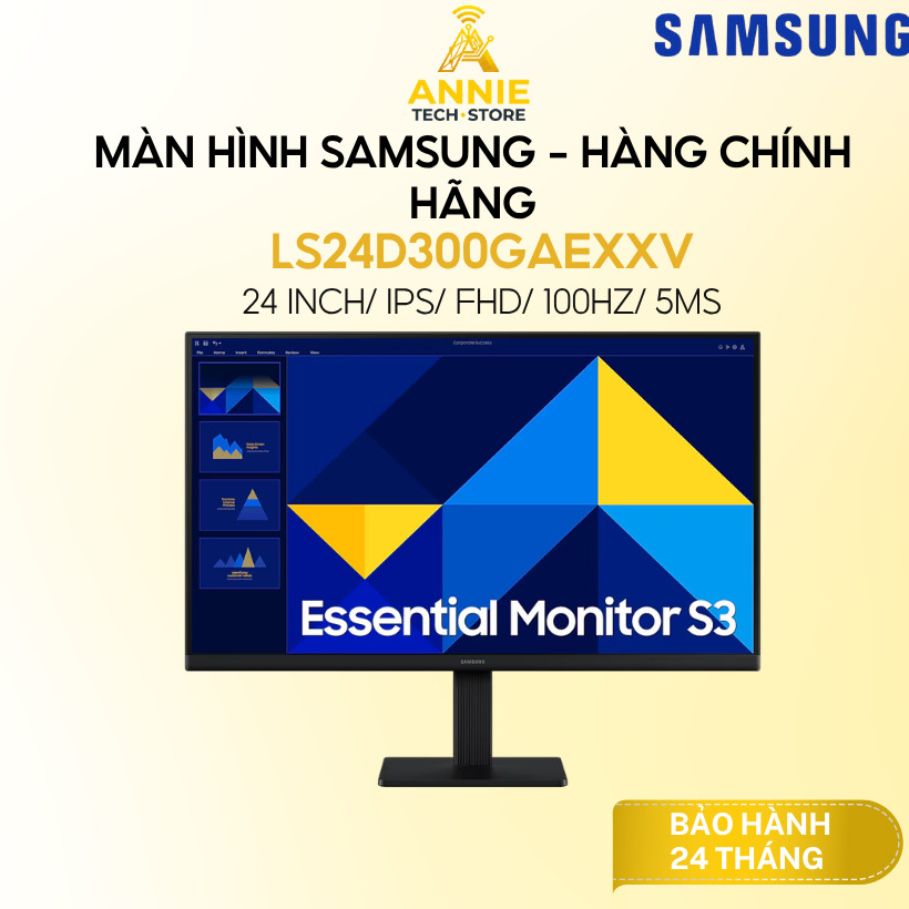Màn Hình Samsung LS24D300GAEXXV, LS27D300GAEXXV (24-27 inch/ IPS/ FHD/ 100Hz/ 5ms) - Hàng chính hãng